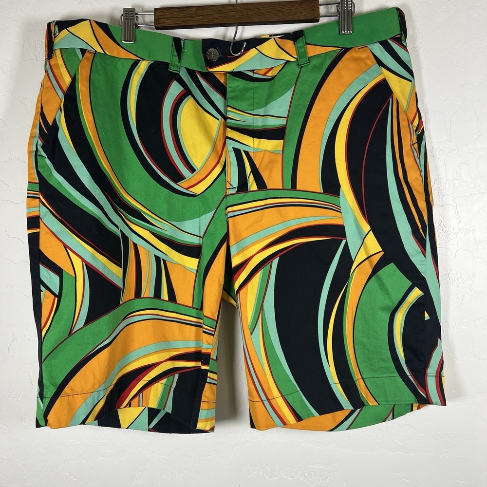Loudmouth Golf Shorts Mens Size 40 Colorful Abstract All Over Print Golf Shorts